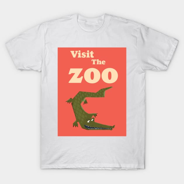 visit the zoo alligator T-Shirt by nickemporium1